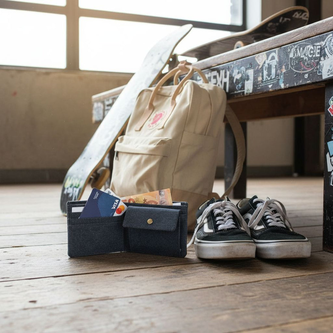 Portafoglio Ghettoblaster Coin Canvas black