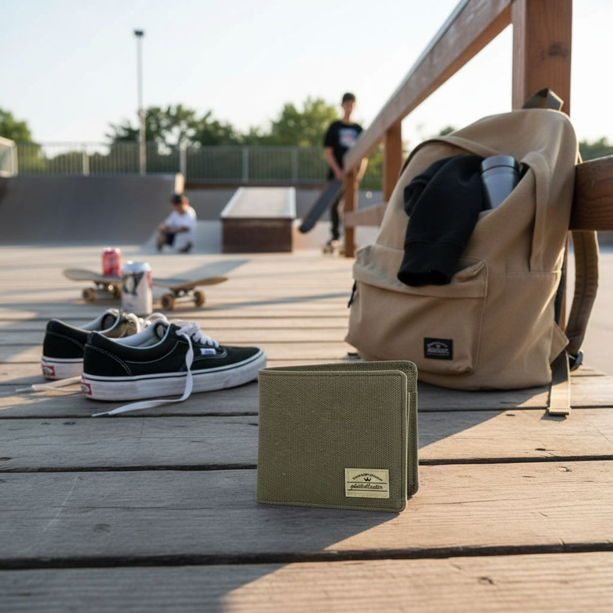 Portafoglio Ghettoblaster Coin Canvas olive