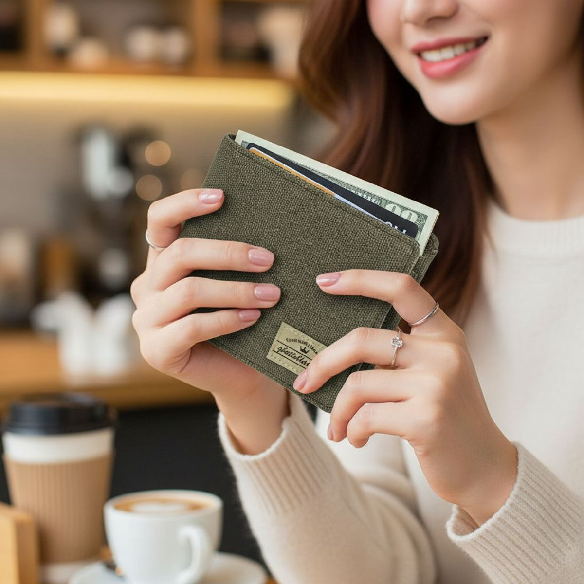 Portafoglio Ghettoblaster Coin Canvas olive