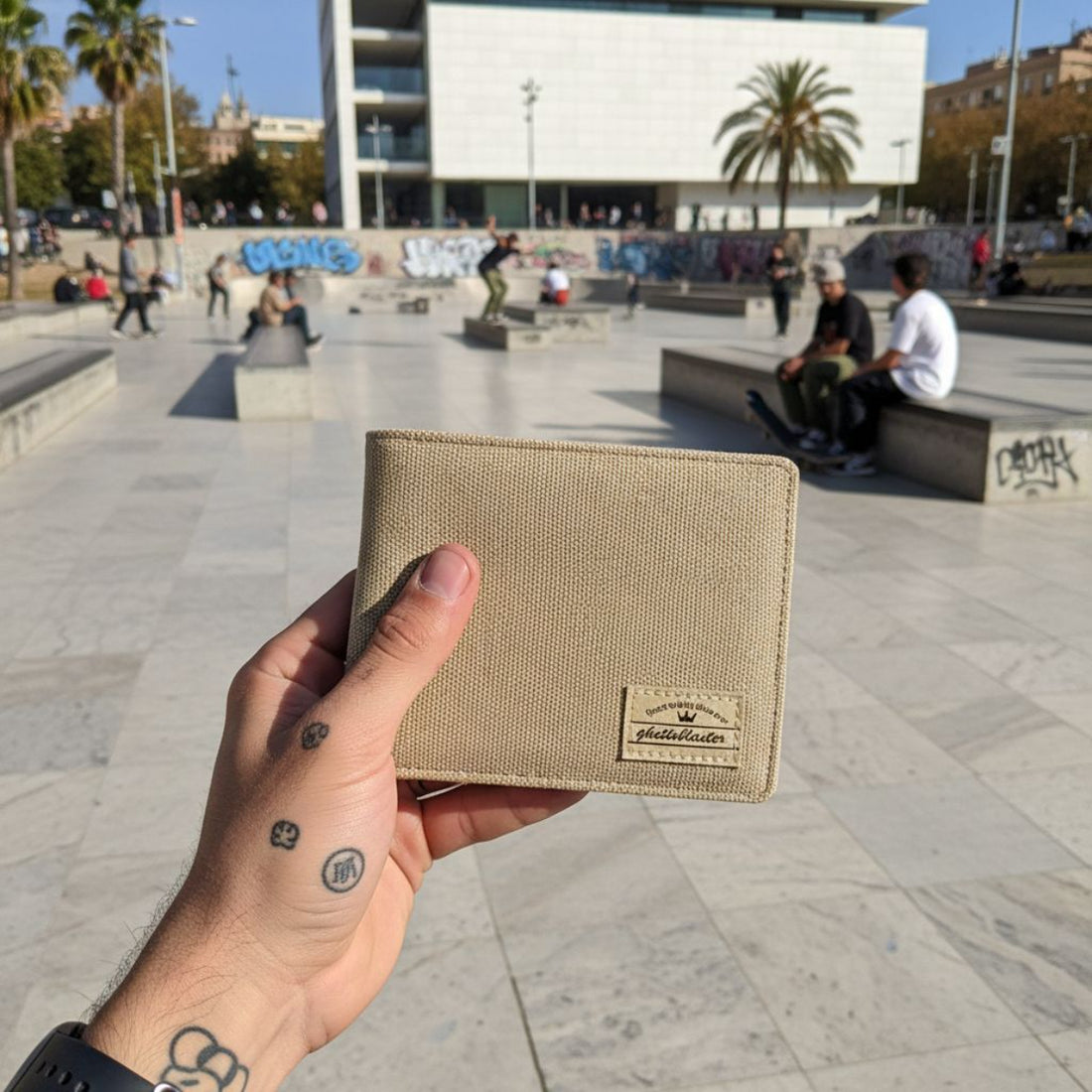 Portafoglio Ghettoblaster Coin Canvas sand