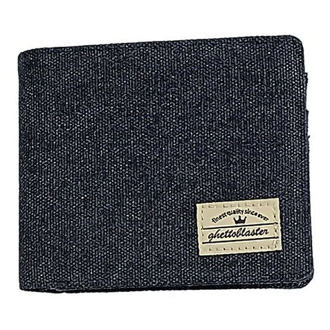 Portafoglio in Canvas con Blocco RFID blk