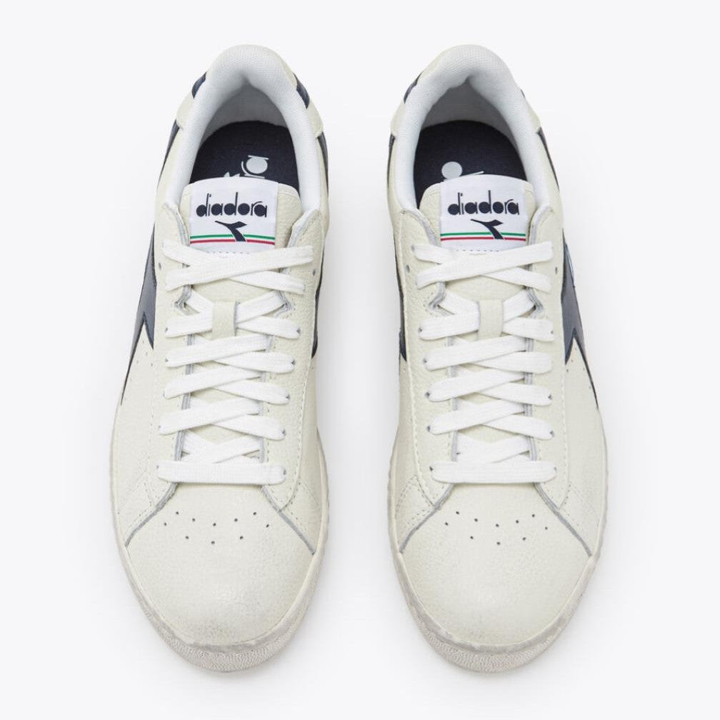 Scarpe sneakers Diadora Game Low Waxed white blue