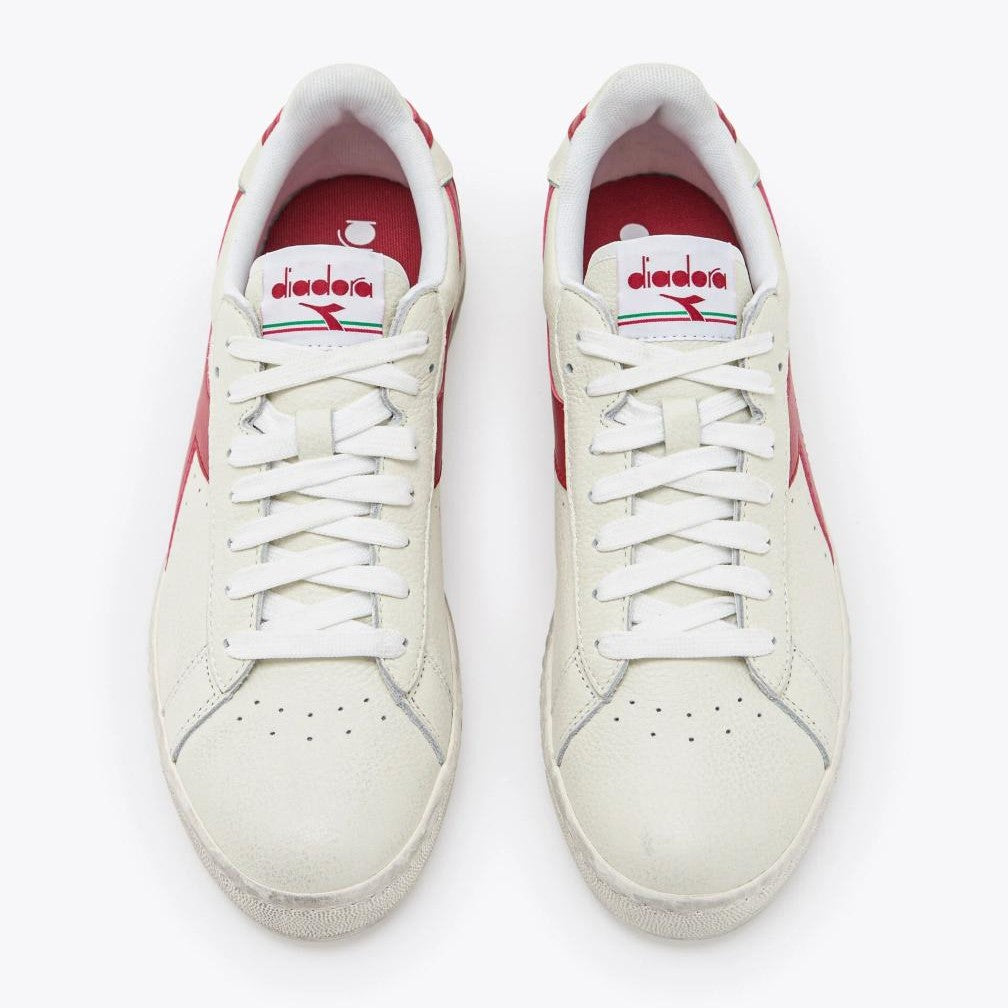 Scarpe sneakers Diadora Game Low Waxed white red