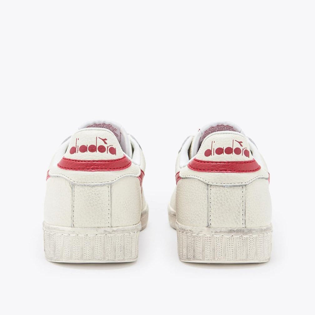 Scarpe sneakers Diadora Game Low Waxed white red