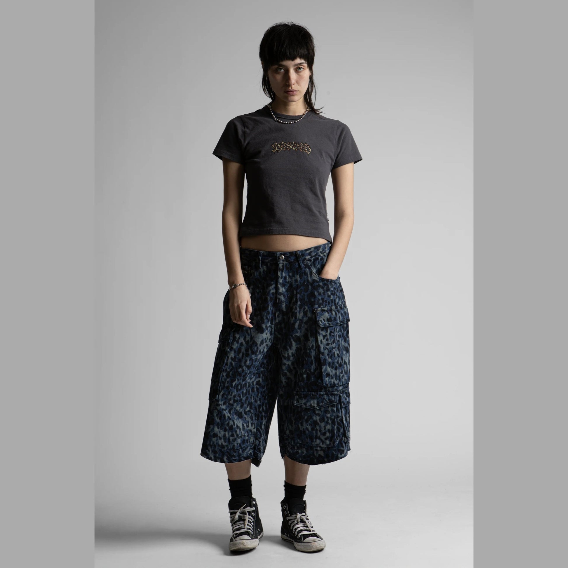 Short Wasted Paris Cheetah grant blu