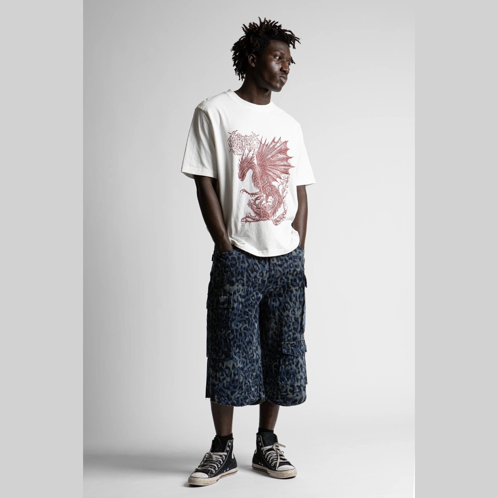 Short Wasted Paris Cheetah grant blu