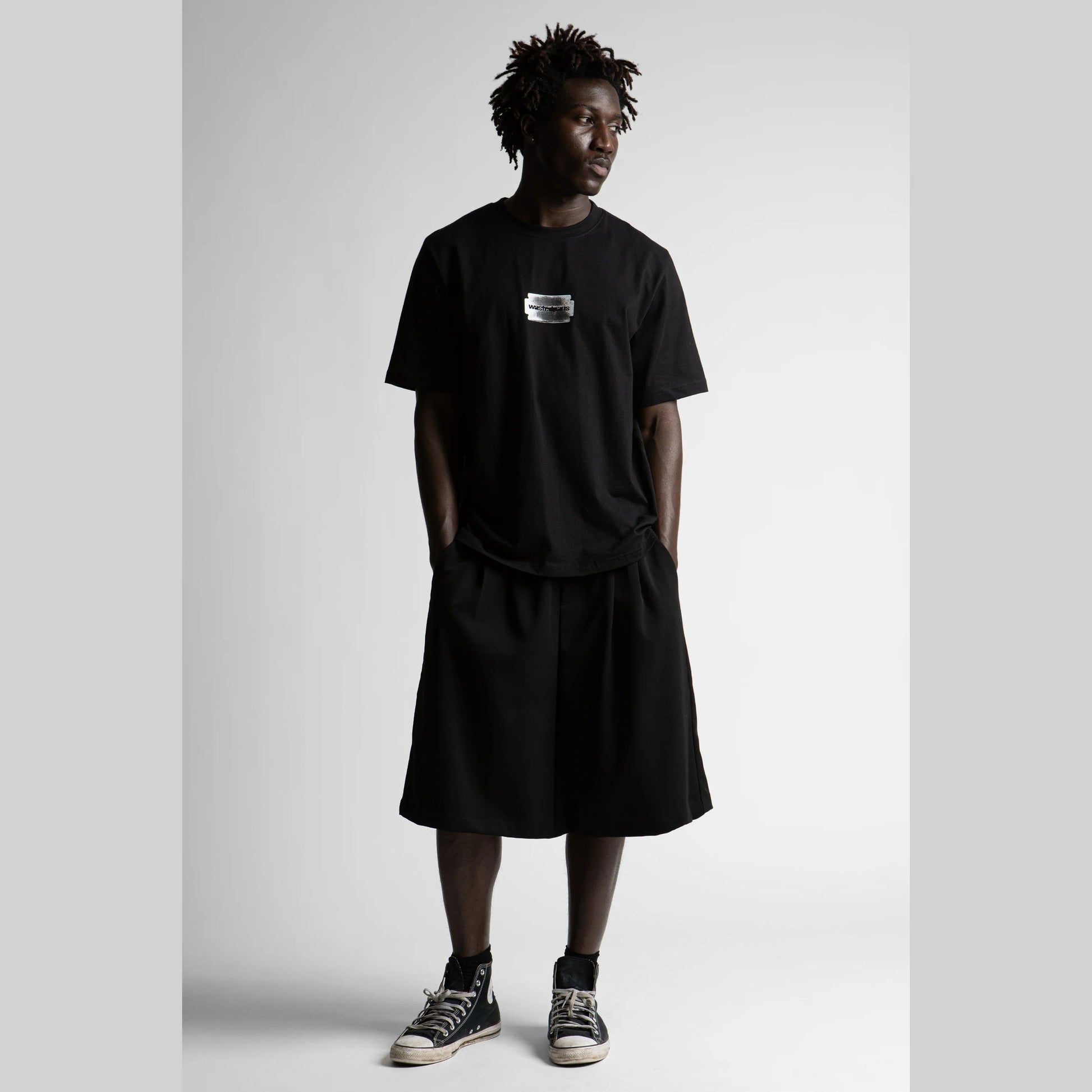 Short Wasted Paris Pleated blk