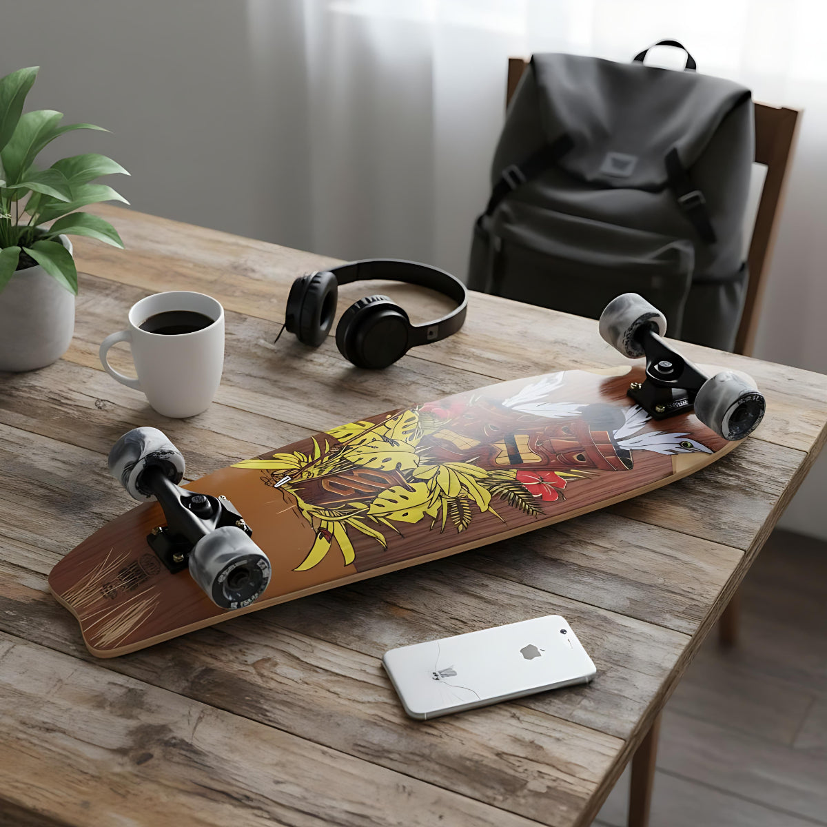 Skateboard Cruiser Ghettoblaster Mogano Tki Totem Fish Tail 30" -9"
