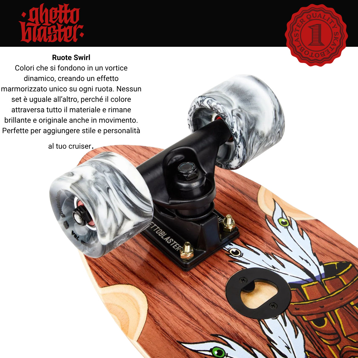 Skateboard Cruiser Ghettoblaster Mogano Tki Totem 26" -7,25"