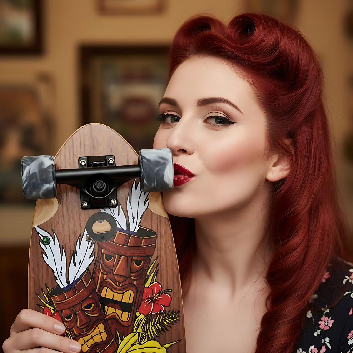 Skateboard Cruiser Ghettoblaster Mogano Tki Totem Fish Tail 33" -9,5"