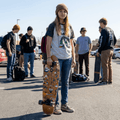 Skateboard Cruiser Ghettoblaster Teak Geroglific 32