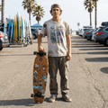 Skateboard Cruiser Ghettoblaster Teak Geroglific Fidh tail 33