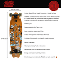 Skateboard Cruiser Ghettoblaster Teak Geroglific Fidh tail 33