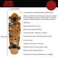 Skateboard Cruiser Ghettoblaster Teak Geroglific 32