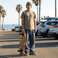 Skateboard Cruiser Ghettoblaster Teak Geroglific 32