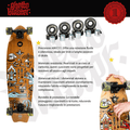 Skateboard Cruiser Ghettoblaster Teak Geroglific Fidh tail 33