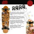 Skateboard Cruiser Ghettoblaster Teak Geroglific 32
