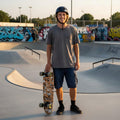 Skateboard Cruiser Ghettoblaster Teak Geroglific 26