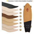 Skateboard Cruiser Ghettoblaster Teak Geroglific Fis tail 30