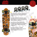 Skateboard Cruiser Ghettoblaster Teak Geroglific 26