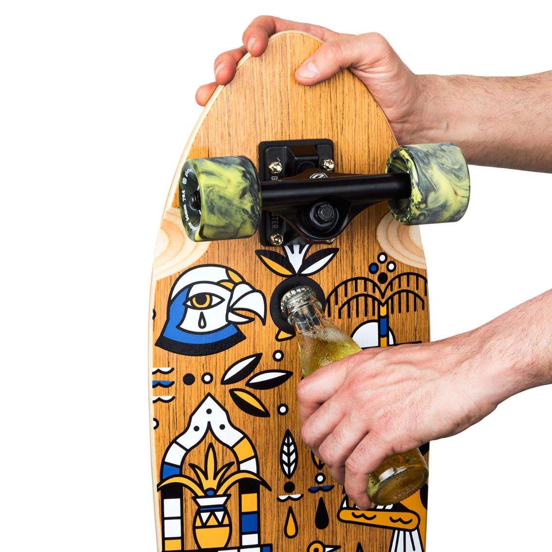Skateboard Cruiser Ghettoblaster Teak Geroglific 32" -9,125"