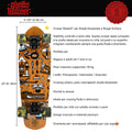 Skateboard Cruiser Ghettoblaster Teak Geroglific 32