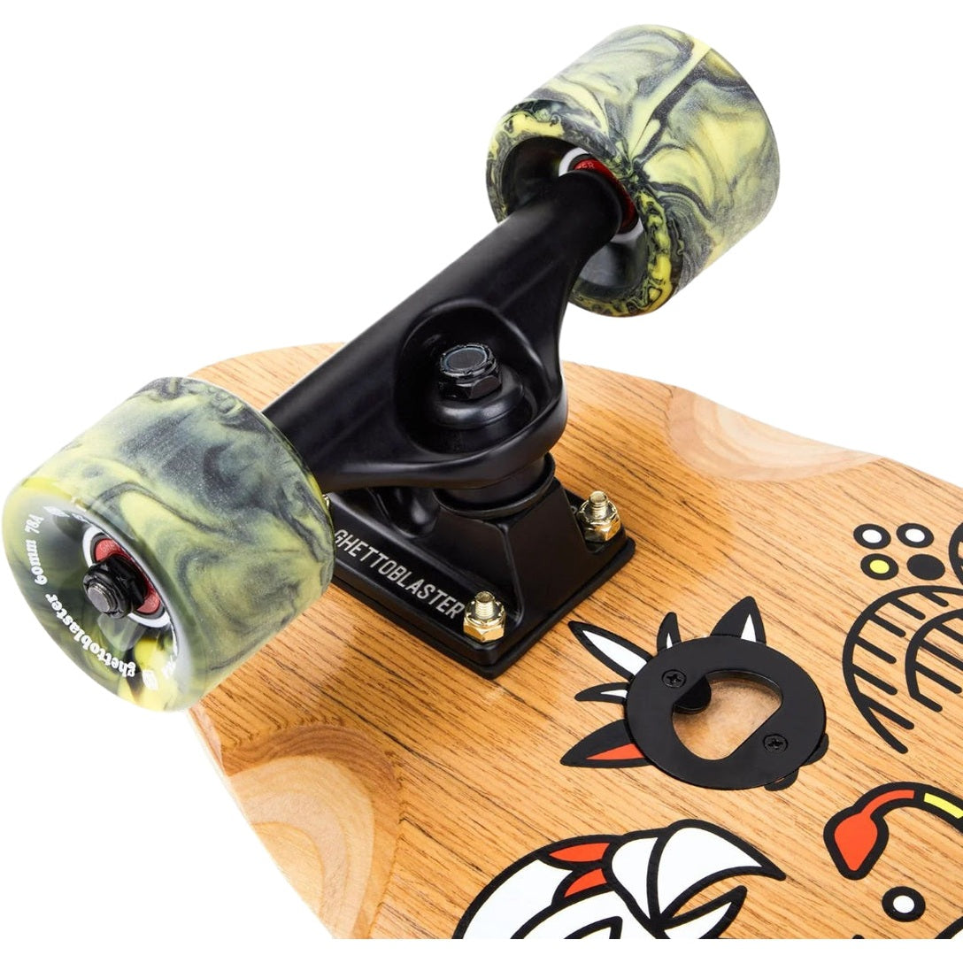 Skateboard Cruiser Ghettoblaster Teak Geroglific 32" -9,125"