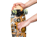Skateboard Cruiser Ghettoblaster Teak Geroglific 26