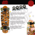 Skateboard Cruiser Ghettoblaster Teak Geroglific 32