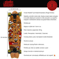 Skateboard Cruiser Ghettoblaster Teak Geroglific Fidh tail 33