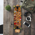 Skateboard Cruiser Ghettoblaster Teak Geroglific Fidh tail 33