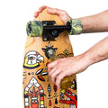 Skateboard Cruiser Ghettoblaster Teak Geroglific Fis tail 30