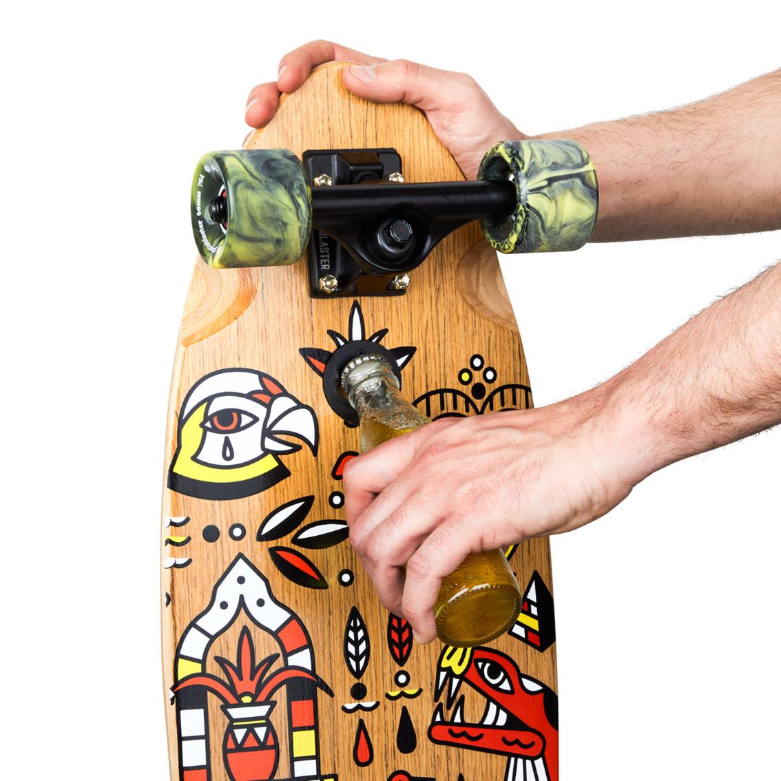 Skateboard Cruiser Ghettoblaster Teak Geroglific Fis tail 30" -9"