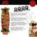 Skateboard Cruiser Ghettoblaster Teak Geroglific Fis tail 30