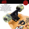 Skateboard Cruiser Ghettoblaster Teak Geroglific Fis tail 30