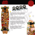 Skateboard Cruiser Ghettoblaster Teak Geroglific Fidh tail 33