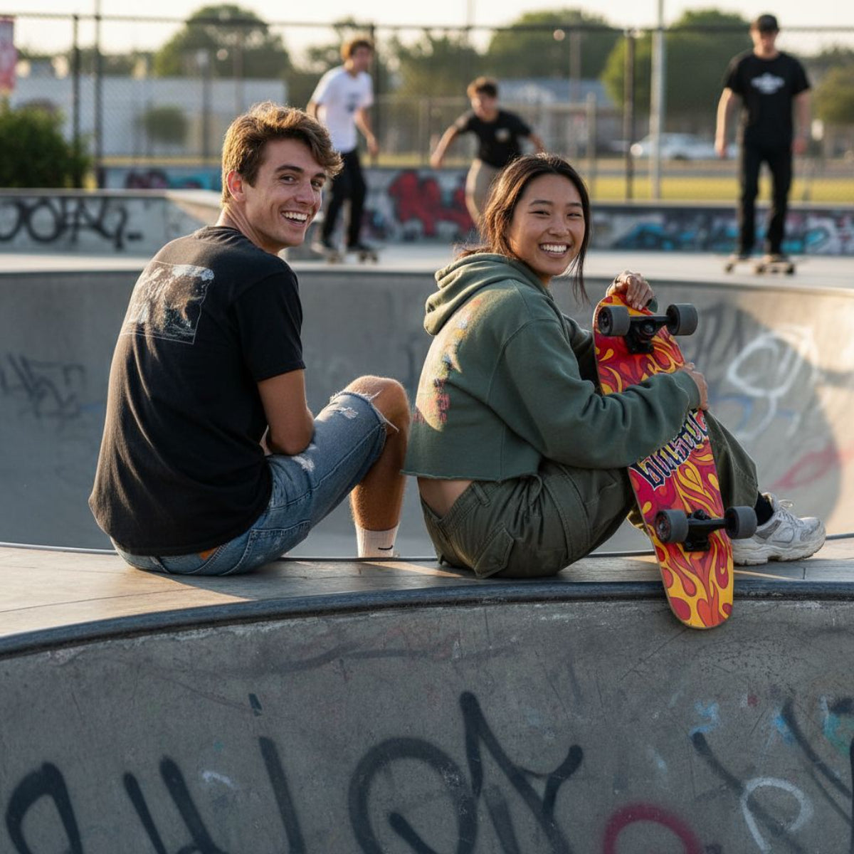 Skateboard Ghettoblaster Cruiser Flame 28.0"