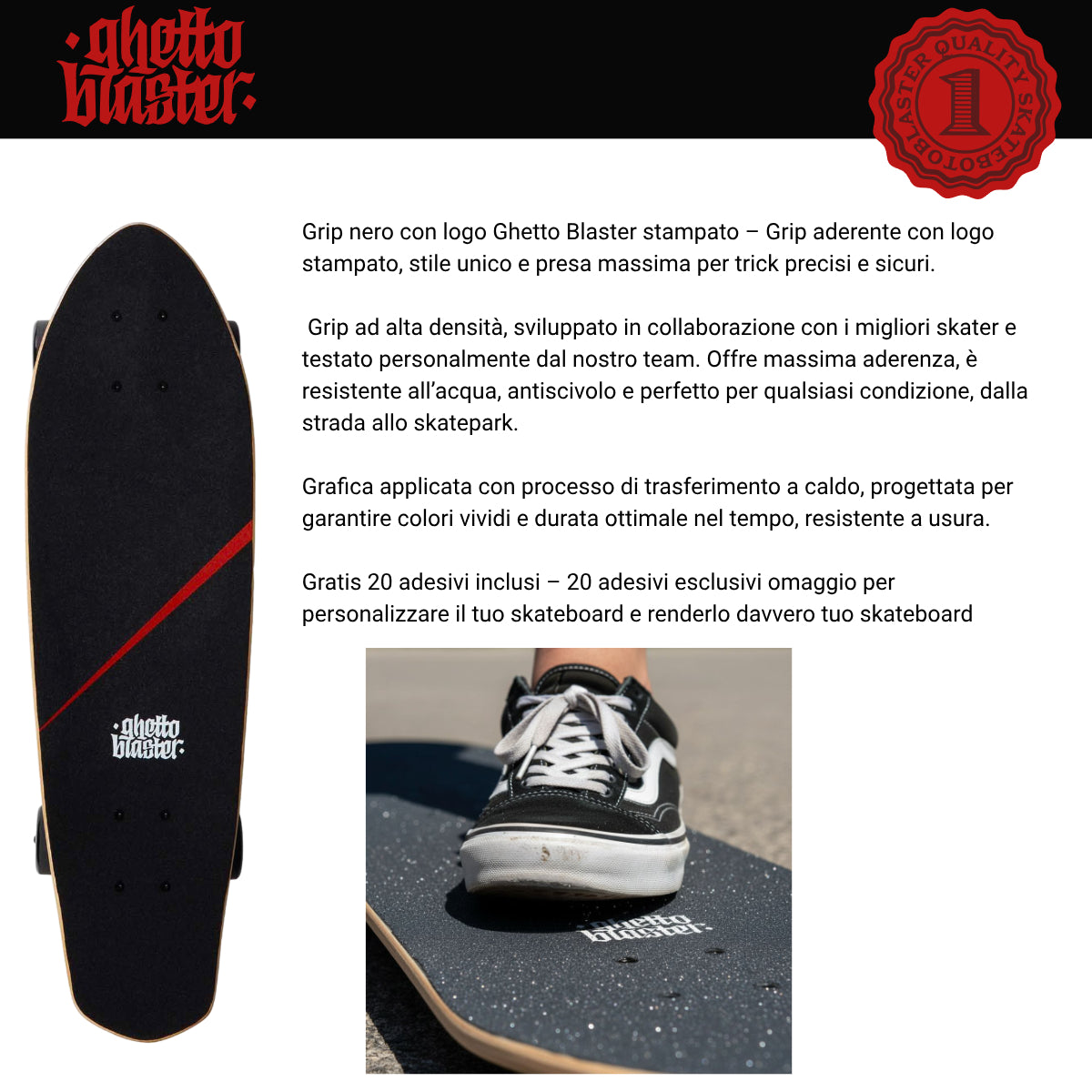 Skateboard Ghettoblaster Cruiser Flame 28.0"