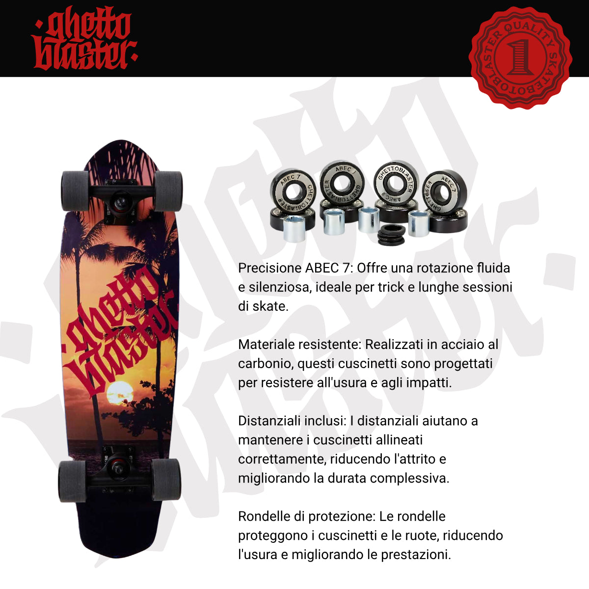 Skateboard Ghettoblaster Cruiser Tropical 28.0"