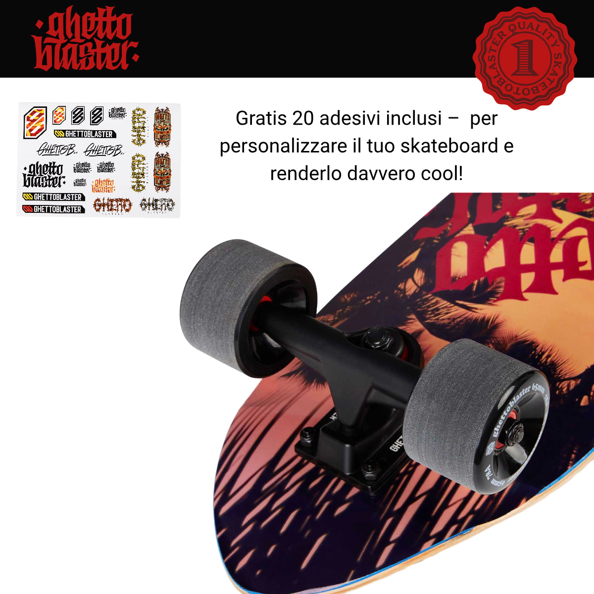 Skateboard Ghettoblaster Cruiser Tropical 28.0"