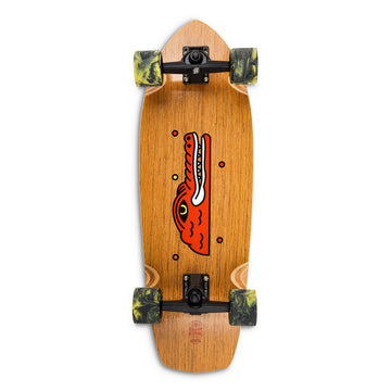 Skateboard Ghettoblaster Surfskate Teak Crocodile 30" 9.75"