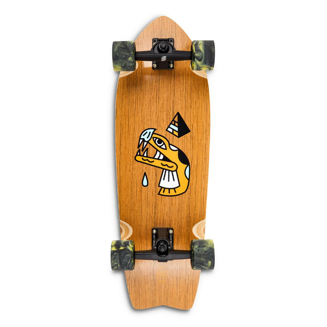 Skateboard Ghettoblaster Surfskate Teak Crocodile 30" 9.75"