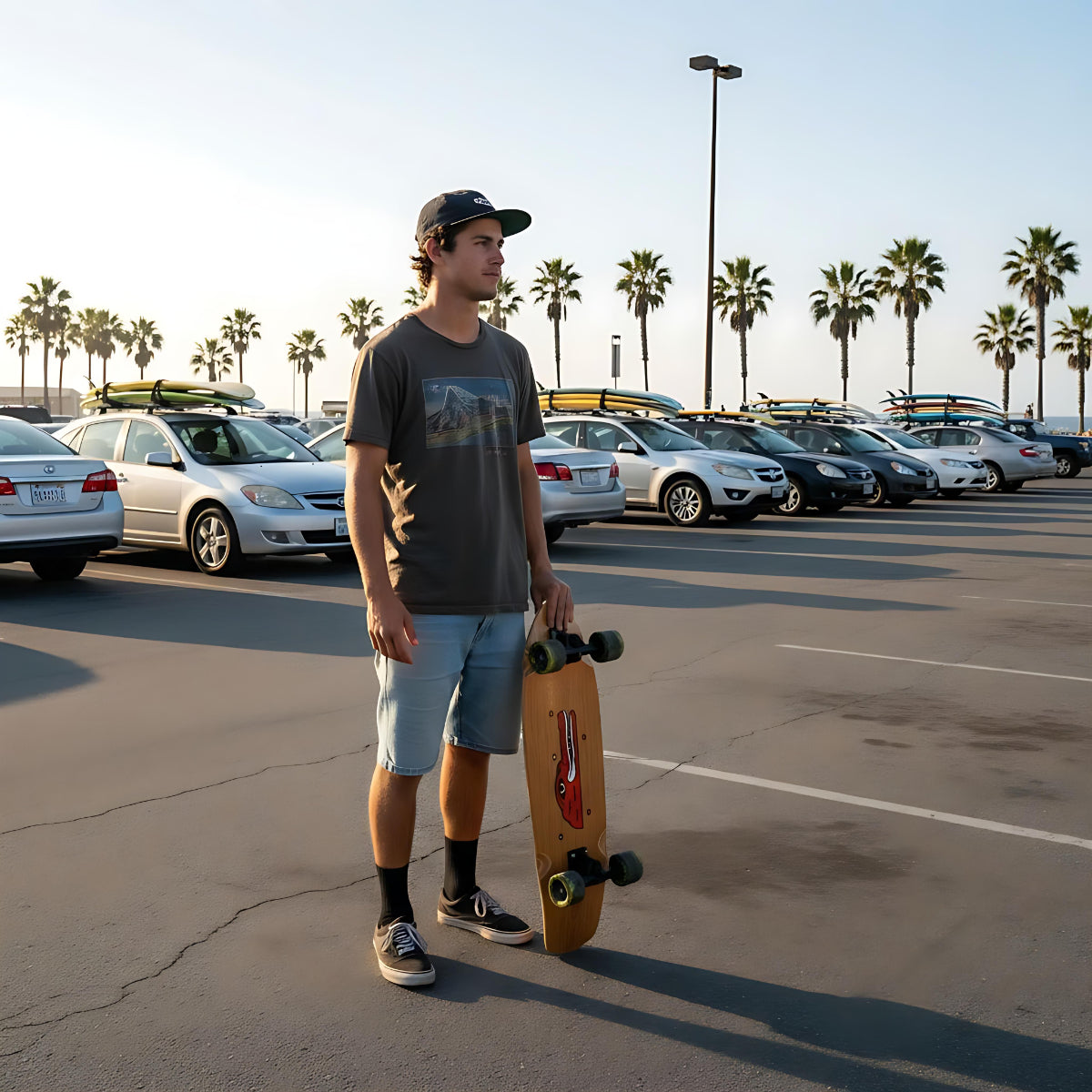 Skateboard Ghettoblaster Surfskate Teak Crocodile 30" 9.75"