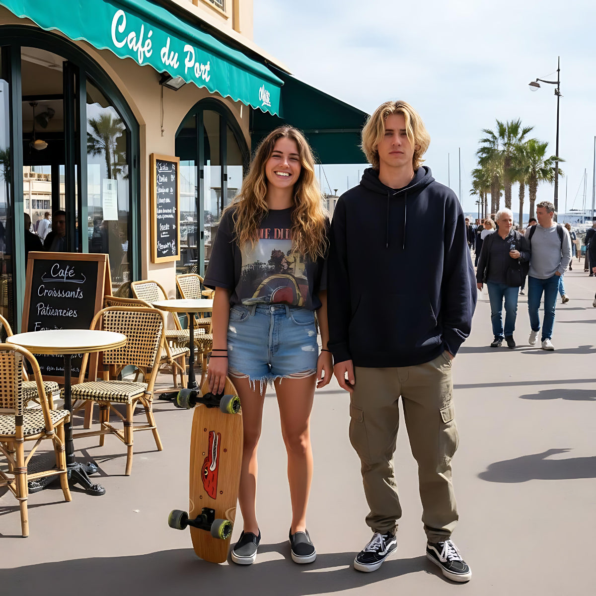 Skateboard Ghettoblaster Surfskate Teak Crocodile 30" 9.75"