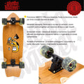 Skateboard Ghettoblaster Surfskate Teak Snake Head 30