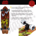 Skateboard Ghettoblaster Surfskate Tiki Token Mogano Fish tail 32