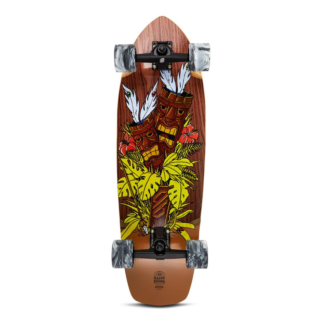 Skateboard Ghettoblaster Surfskate Tiki Token Mogano 32" 9.875"