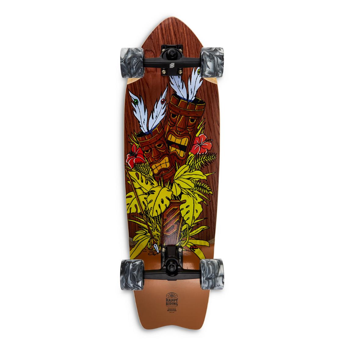 Skateboard Ghettoblaster Surfskate Tiki Token Mogano Fish tail 32" 9.875"