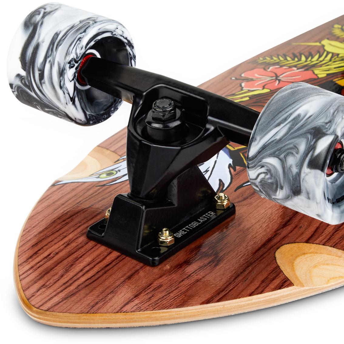 Skateboard Ghettoblaster Surfskate Tiki Token Mogano 32" 9.875"