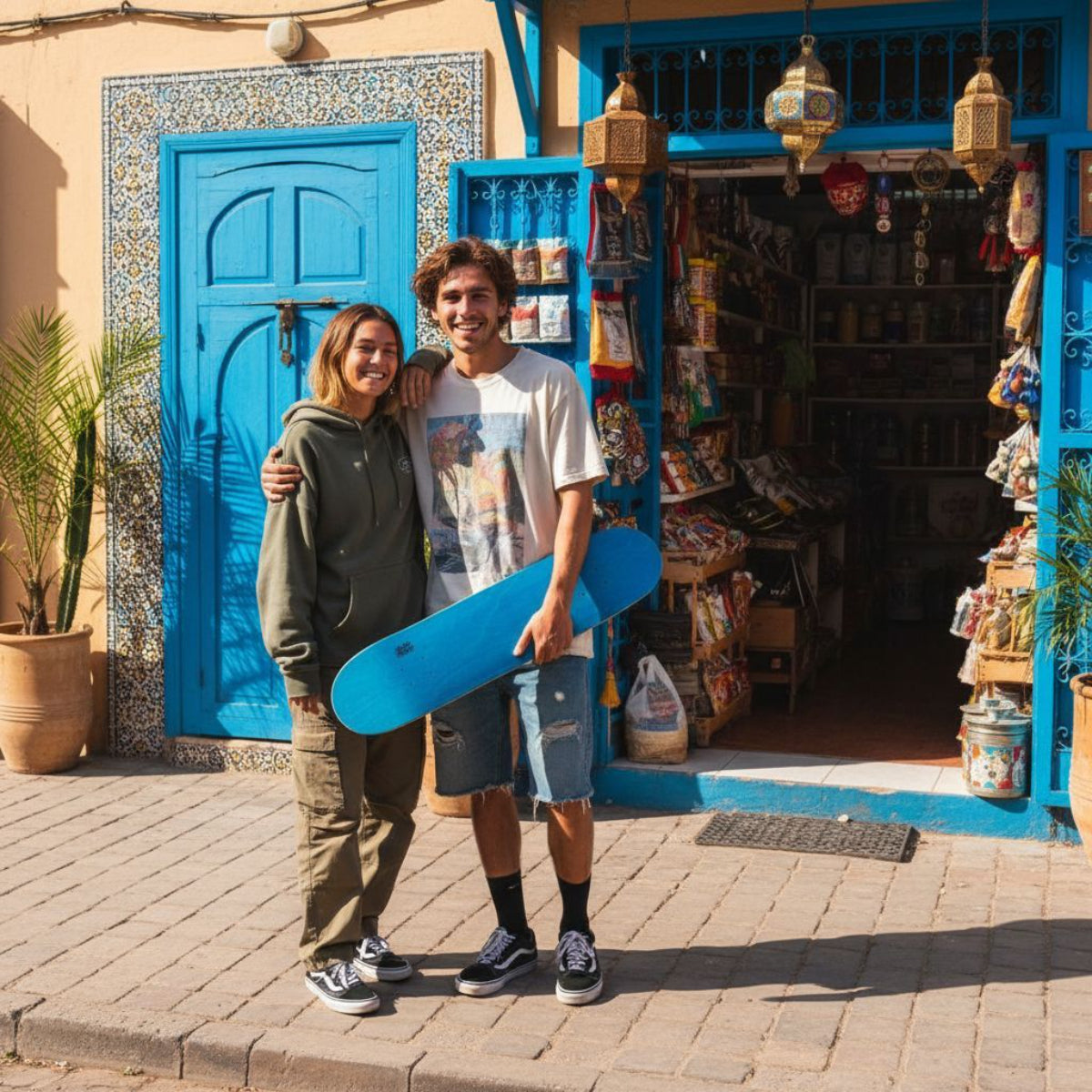 Skateboard Ghettoblaster Tavola Small Logo Olive blue 8.25""